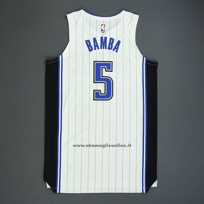 Maglia Orlando Magic Mohamed Bamba #5 Icon Autentico 2019-20 Bianco